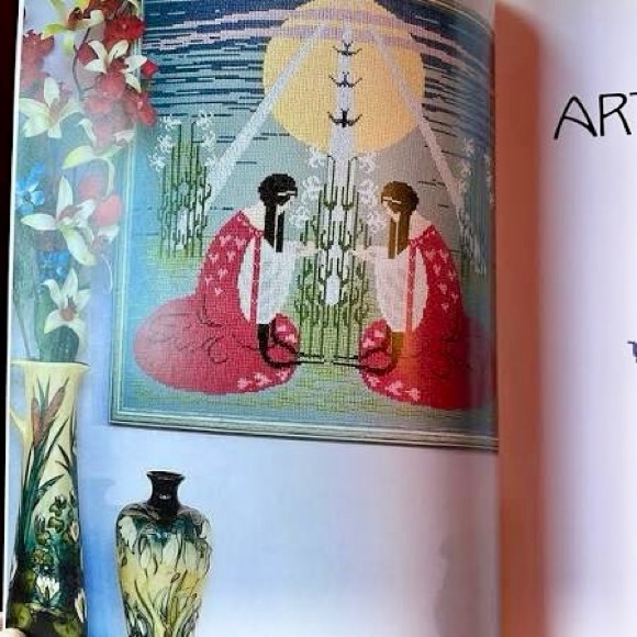 ART NOUVEAU Cross Stitch - Embroidery Book / Patterns by Barbara Hammet - Picture 5 of 6